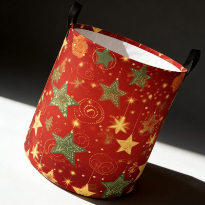 Large Collapsible Storage Bin With Christmas Tree Design, 100L Laundry Hamper And Organizer Basket, Durable Water-Resistant Oxford Fabric For Bathroom, Toys, And Clothes