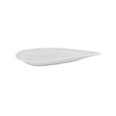 GET Assiette à goutte en porcelaine haute résistance, 7,5 po, blanc (ensemble de 12)