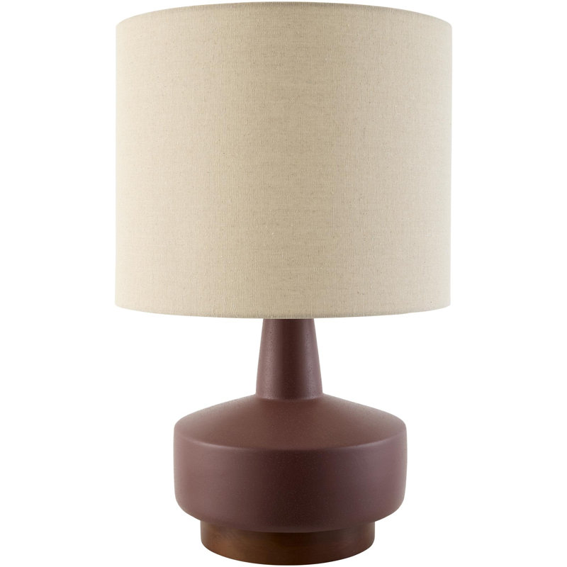 Minta Nerra Table Lamp, Maroon, Beige