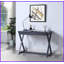 Table basse gris anthracite avec 1 tiroir Base en forme de X - Rangement élégant pour le salon