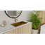 Lavabo de salle de bain encastrable en acier inoxydable brossé 23,6 po x 16,5 po Badeloft ES-UB-04-L-BG-99358761