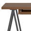 Bureau industriel en bois de noyer massif et en métal Sawhorse-861693161