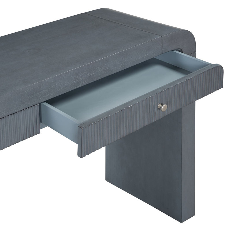 Mukades 54.3''W Console Table, Dark Navy