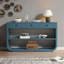 Console moderne avec 3 tiroirs à fermeture en douceur et 2 tablettes ouvertes, base en bois massif, table d'entrée pour le vestibule-582728285-582728282-582728286