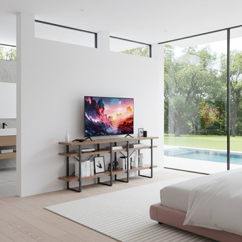 TV Stand for TVs up to 78", Walnut