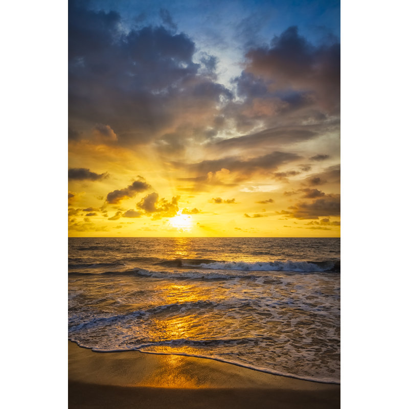 Coucher de soleil romantique par Cinoby, H 18 po x l 12 po