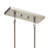 5-Light Brushed Nickel Linear Chandelier with Clear Glass Shades-1655237445