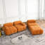 Canapé modulaire modulaire, capitonné à boutons et bricolage, canapé en forme de L avec repose-pieds réversible-640561014