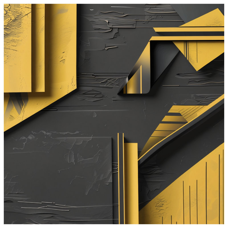 Yellow Black Geometry Duvet Covers, Queen