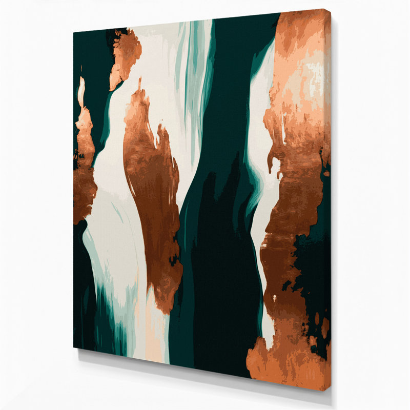 Art abstrait sur toile abstraite 65, H 14 po x l 11 po