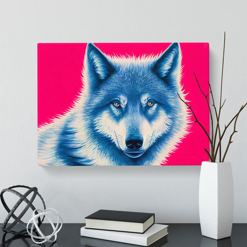 Modern Wolf - Wrapped Canvas, 35cm H x 50cm W x 3cm D