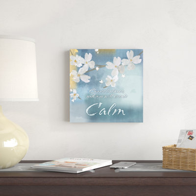 "Blue Floral Inspiration IV" par Evelia Designs - impression sur toile tendue