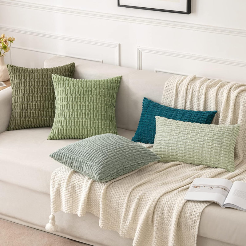 Reversible Pillow Cover, Teal