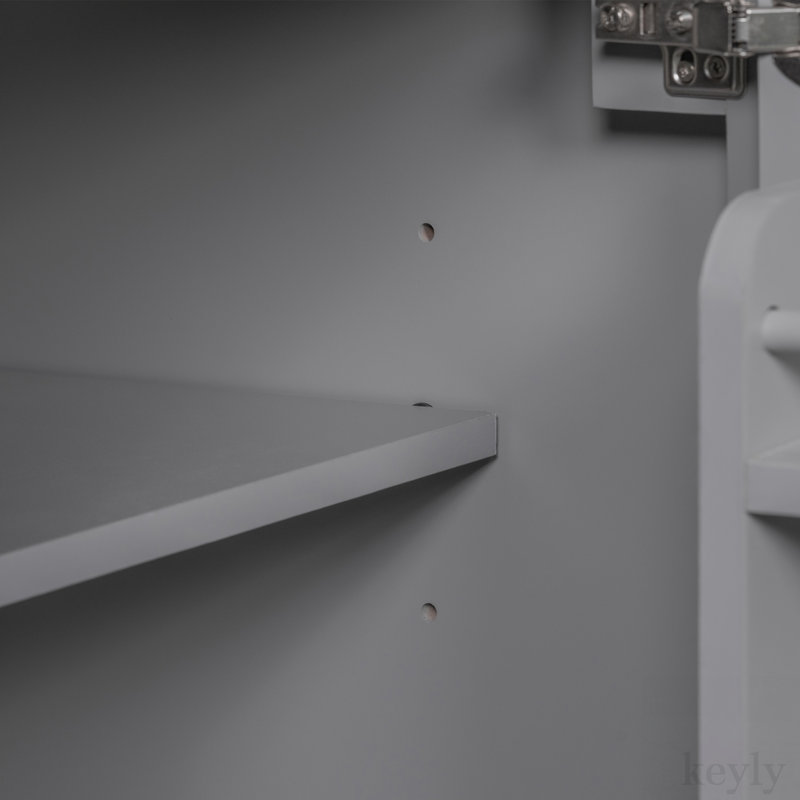 Meuble-lavabo 30 po avec lavabo en céramique, Gris