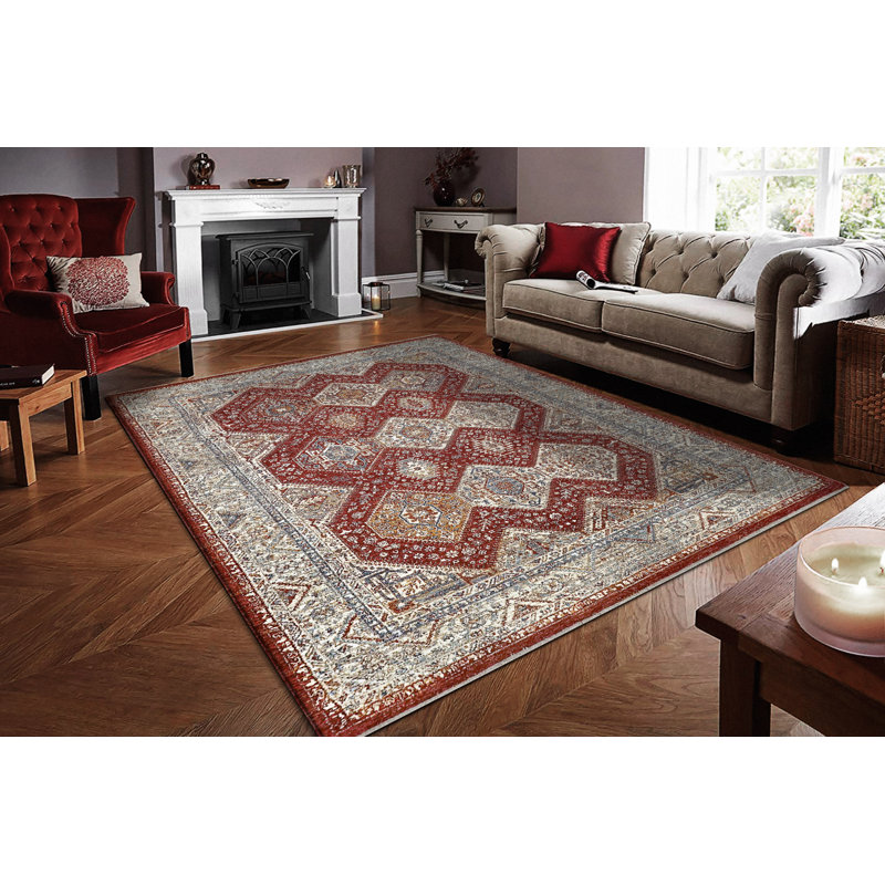 DAKOTA 7.10X10.10 6641-399 RED/MULTI, Rectangle 7'10" x 10'10"