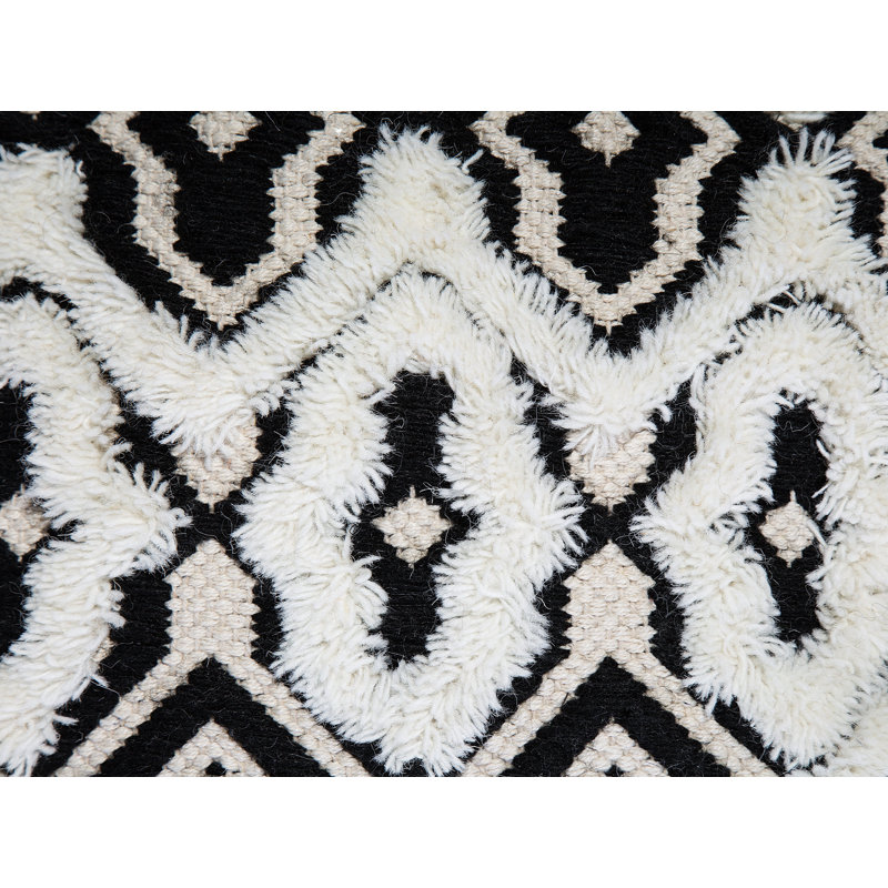 Quin 45cm Wide Square Ikat Pouf Ottoman