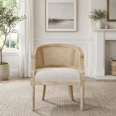 Fauteuil d'appoint en bois d'hévéa