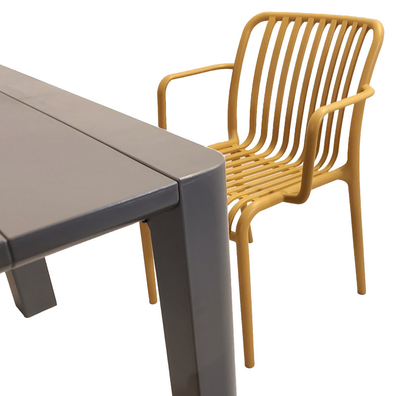 Seine 8 - Person Patio Dining Set with, Grey/Yellow