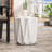 Outdoor Lightweight Concrete Side Table, 19" Package, Elegant & Practical, No Assembly Required Magnesium Oxide End 15.09"X15.09", Modern