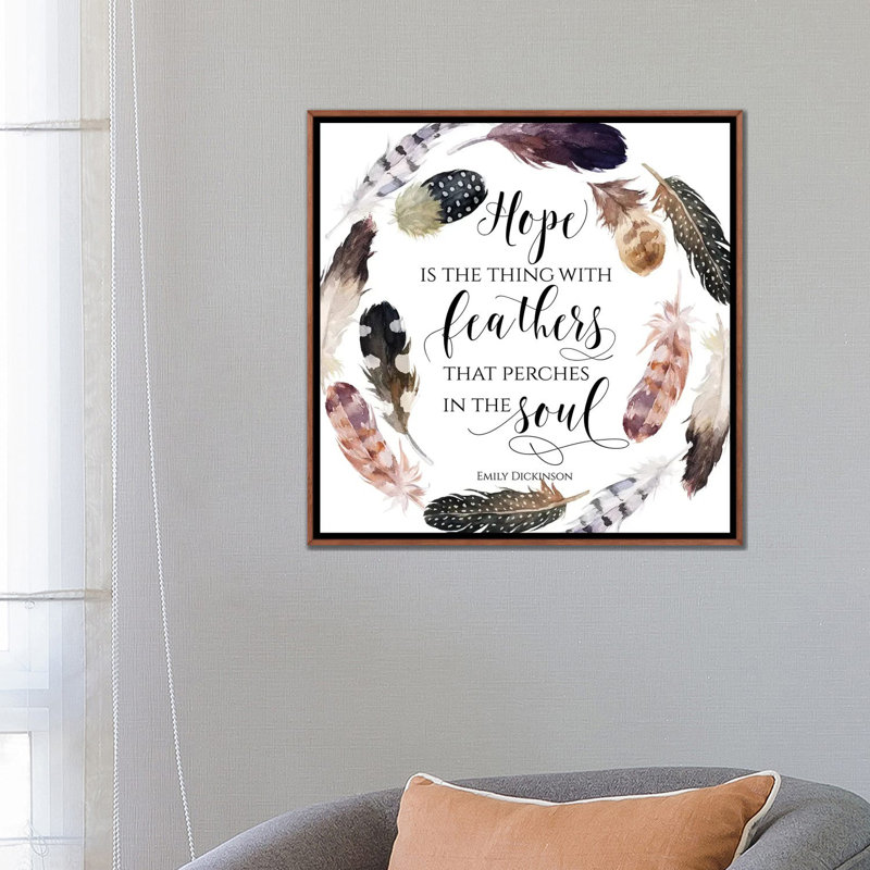 «Hope is the Thing with Feathers That perches in the soul», Emily Dickinson par Eden Printables - impression d'art textuel