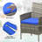 3-Piece Outdoor Bistro Set, PE Rattan Conversation Set with 2 Cushioned Chairs & Tempered Glass Table, All-Weather for Balcony/Patio-512608092-512608093