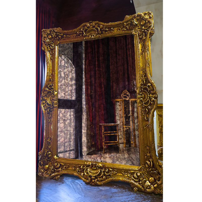 Solid Wood Rectangle Mirror, Bronze