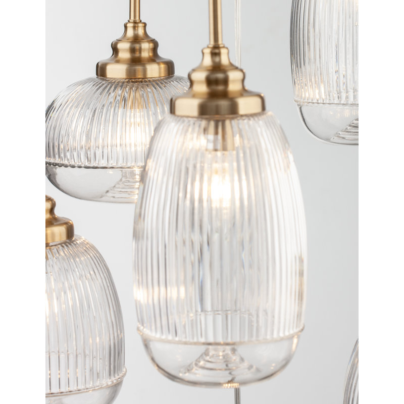 6 - Light Satin Gold Cluster Pendant