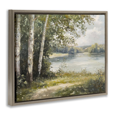 Cadre flottant Place To Relax Lake View, design par Petal Prints Design