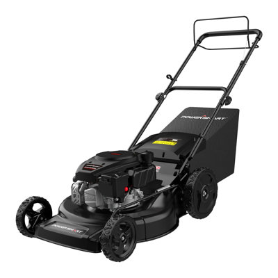 PowerSmart 22" 3-in-1 Gas Self Propelled Lawn Mower, 170cc 4-cycle Engine, Rear Bagging, Side Discharge & Mulching, 6-Position Height Adjustment, 7" & 10" Wheels