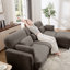 Canapé d'angle modulaire 4 places en chenille, marron moderne, pour la maison