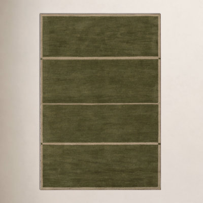 Mid-Century Hand-Tufted Geometric Rug
