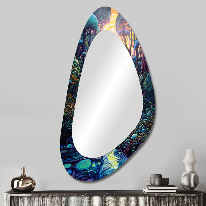 Miroir mural moderne fantaisiste coloré