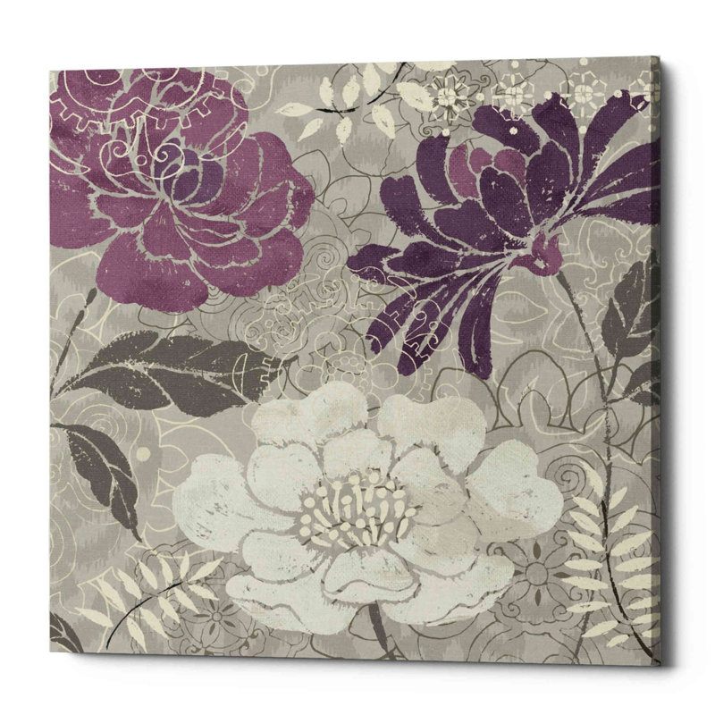 «Morning Tones Purple II» par Daphne Brissonet, art mural sur toile, L 37 po x H 37 po x P 1,5 po