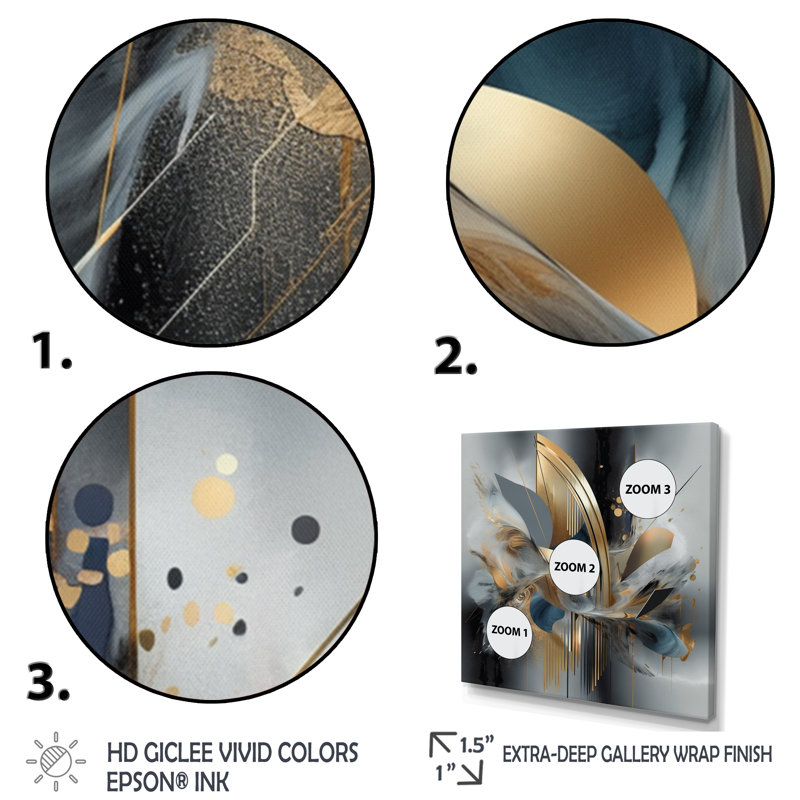 Grey Soft Colors Marble Abstract II - Abstract Marble Canvas Print, , 36" H x 36" W x 1.5" D, Wrapped Canvas