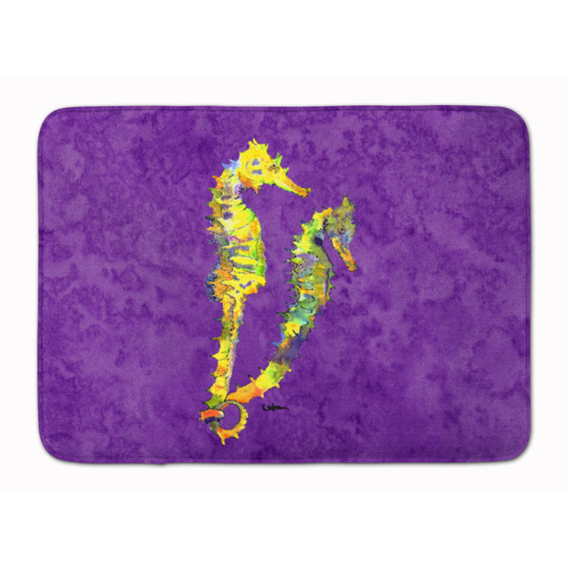 Ojas Rectangle Microfiber Non-Slip Bath Rug