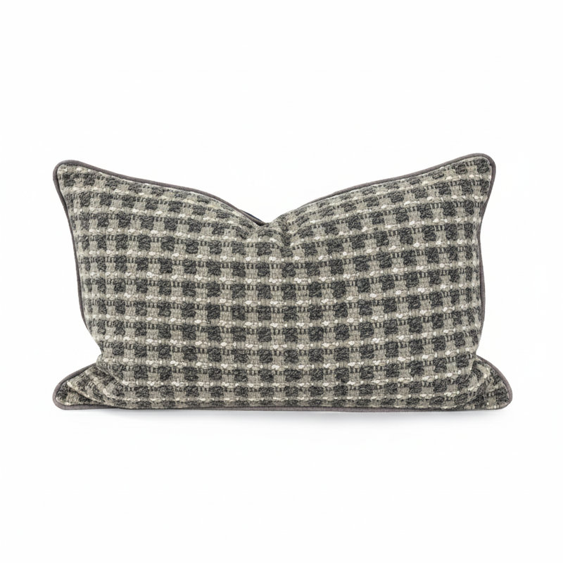 Oreiller Furley gris 14 x 22, Gris