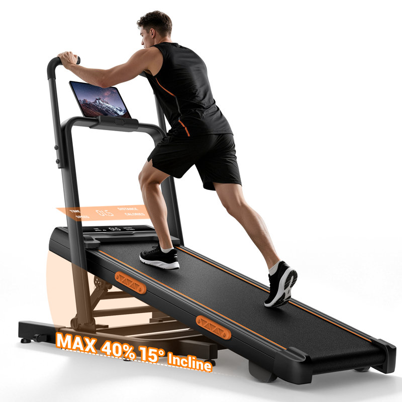 UMAY Quiet Motor Walking Pad Treadmill, 40% Incline, 3.0 HP, 159 kg Max User Weight, Tablet Holder