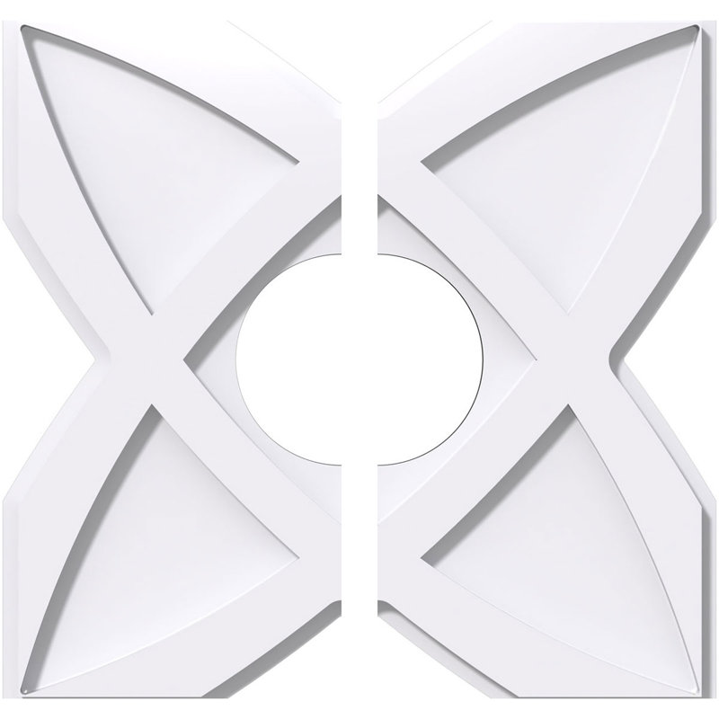 Médaillon de plafond contemporain en PVC de qualité architecturale Titus de 20 po x P 6 po x P 7 po x P 1 po
