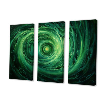 Clatie - Abstract Spirals Wall Art Living Room Set