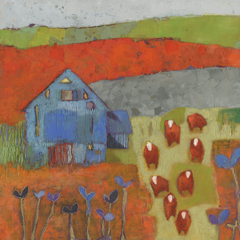 " Dillwyn Barn " by Sue Jachimiec Painting Print, 20" H x 20" W