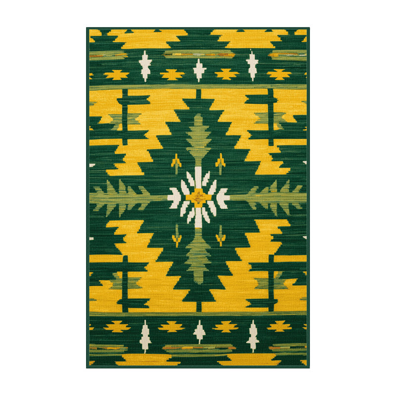  Washable Palo Verde Southwestern Area Rug, Rectangle 7 pi x 9 pi