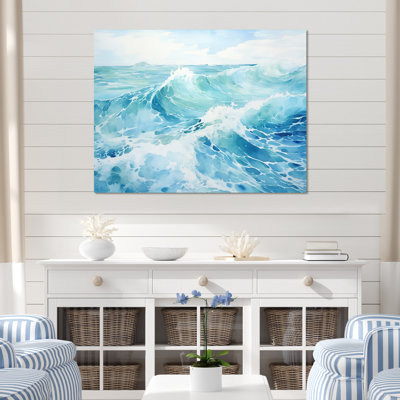 «Blue Ocean In Motion Scenery III», reproduction sur toile