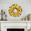 Couronne de tournesol pour porte d'entrée - décor floral d'été avec tournesols et pivoines