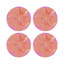 Sous-verres ronds en cuir Hibiscus Orchid-119015037