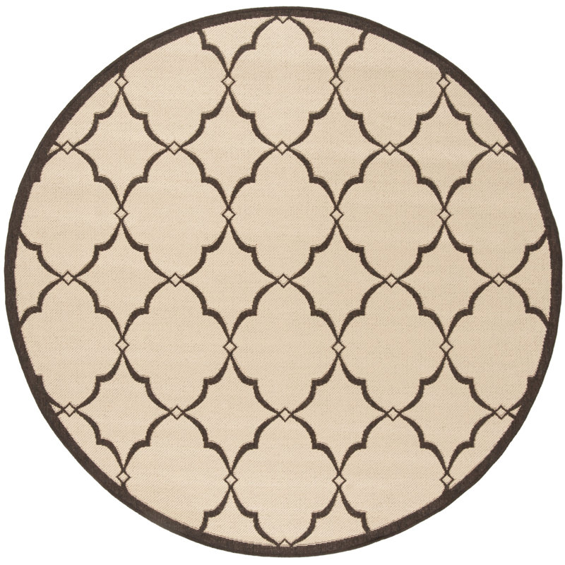 Croker Performance Geometric Indoor/Outdoor Area Rug, Round 6'7"