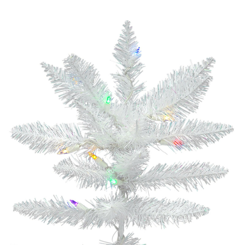 Sparkle White Spruce Artificial Christmas Tree, 7.5' H, Multi-colored LED