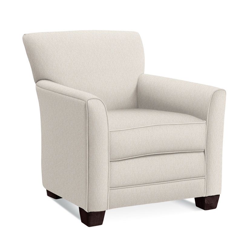 Buckley Armchair, Java Finish, Snow Crypton Performance; 0884-91