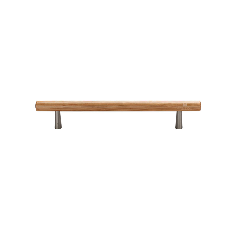 Tubular Designer Wood 6 5/16" Center to Center Bar Pull, 6 5/16", Oak