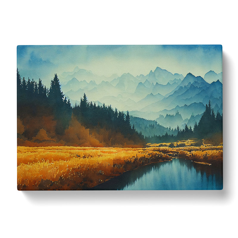 Mountain Forest - Wrapped Canvas