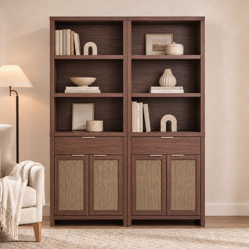 185cm H x 152cm W Standard Bookcase, Special Walnut